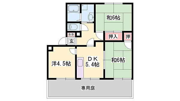 パインコートＳＥＩＷＡ　A棟 ｜兵庫県高砂市曽根町(賃貸アパート3DK・1階・50.81㎡)の写真 その2