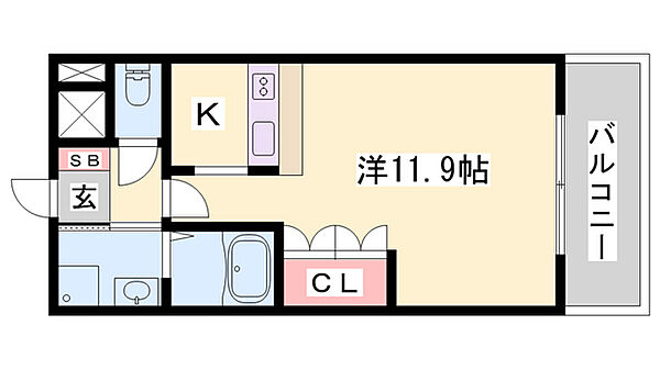 兵庫県西脇市西脇(賃貸アパート1K・2階・33.06㎡)の写真 その2