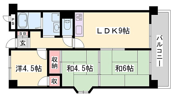 ファミールハイツ ｜兵庫県加古川市平岡町新在家(賃貸マンション3LDK・4階・54.50㎡)の写真 その1