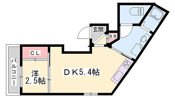 兵庫県加古川市加古川町北在家(賃貸アパート1DK・3階・24.24㎡)の写真 その2