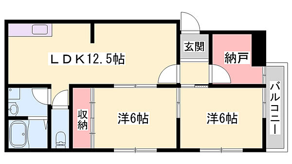 和光マンション ｜兵庫県加古川市尾上町旭1丁目(賃貸アパート2LDK・2階・59.62㎡)の写真 その2