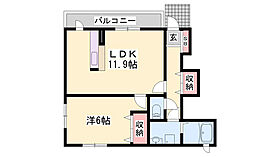 リサータD  ｜ 兵庫県加古郡播磨町東本荘3丁目（賃貸アパート1LDK・1階・45.12㎡） その2