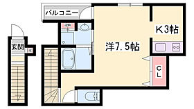 サニーガーデン宮北  ｜ 兵庫県加古郡播磨町宮北2丁目（賃貸アパート1K・2階・33.54㎡） その2