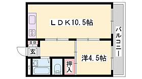 アパートメント高砂  ｜ 兵庫県高砂市高砂町浜田町2丁目（賃貸マンション1LDK・6階・34.65㎡） その2