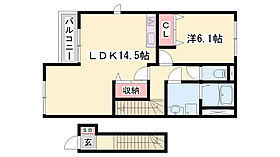 プランドール  ｜ 兵庫県加東市梶原（賃貸アパート1LDK・2階・54.14㎡） その2