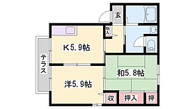 ラ・クレール　A棟  ｜ 兵庫県加東市梶原（賃貸アパート2K・1階・43.75㎡） その2