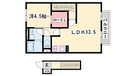 オリンポス良野  ｜ 兵庫県加古川市野口町良野（賃貸アパート1LDK・2階・47.40㎡） その2