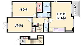 グラン　ルーチェII  ｜ 兵庫県高砂市阿弥陀町阿弥陀（賃貸アパート2LDK・2階・59.03㎡） その2