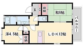 兵庫県加古郡播磨町東本荘2丁目（賃貸アパート2LDK・1階・54.68㎡） その2