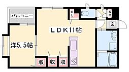 パークTAKASHO 1LDKの間取図画像