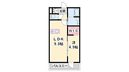 メゾン ド アミュレット 1LDKの間取図画像