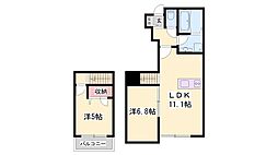 Belle Lead加古川 イチョウ並木 1LDKの間取図画像