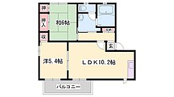 バリュージュ王子B 2LDKの間取図画像