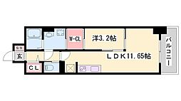 ラルース元塩 1LDKの間取図画像