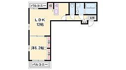 Sunlit 三木 1LDKの間取図画像