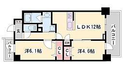 ツナマヨレジデンス 2LDKの間取図画像