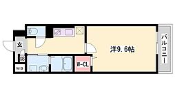 CALMKAKOGAWA 1Kの間取図画像