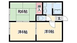 パセオナカイ 2DKの間取図画像