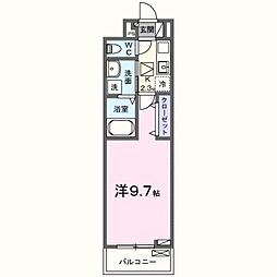 明石市大蔵八幡町アパート 1Kの間取図画像