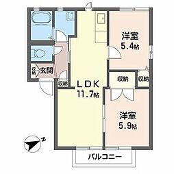 アイクスコートK・LL 2階/-