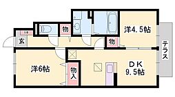 シエロ 2DKの間取図画像
