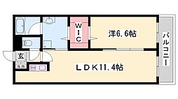 TOASTAKASHI 1LDKの間取図画像