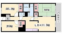 アメニティーコート西明石1号棟 3LDKの間取図画像