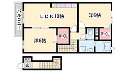 ウッズスクエアーB 2階/-