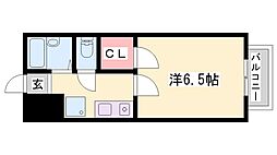 アメニティーコート伊保崎 1Kの間取図画像