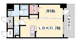 THEMED 1LDKの間取図画像