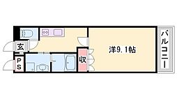 エトワール 1Kの間取図画像