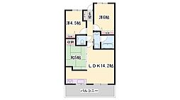 マーレ加古川駅前タワー 3LDKの間取図画像