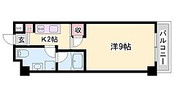 ラ・シュエット 1Kの間取図画像