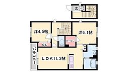 アトリエール上中 A棟 2階