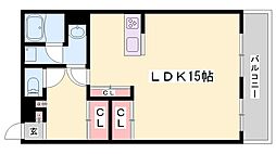 メゾン・ド・ラヴィ 1Kの間取図画像