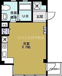 セレブコート朝潮橋 ワンルームの間取図画像