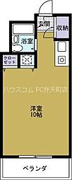 ガーデン弁天町 ワンルームの間取図画像