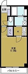 中野ビル2 1Kの間取図画像