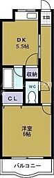 貴和ビル 1DKの間取図画像