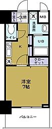 エスリード弁天町南 1Kの間取図画像