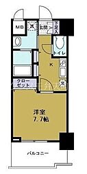 エスリード弁天町南 1Kの間取図画像