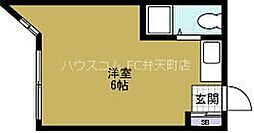 CT国際弁天町 ワンルームの間取図画像