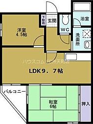 スプリングハイツ 2LDKの間取図画像