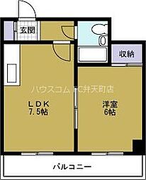 ラパンジール朝潮橋 1LDKの間取図画像