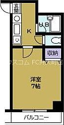 ロータリー三先 1Kの間取図画像