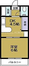 Y's朝潮橋駅前 1DKの間取図画像