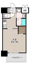 Louis Residence弁天町 1Kの間取図画像