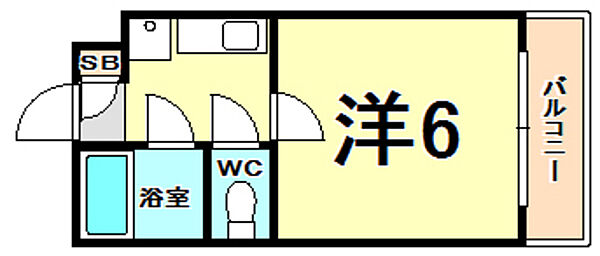 ベルトピア塚口I ｜兵庫県尼崎市南塚口町７丁目(賃貸マンション1K・4階・18.11㎡)の写真 その2