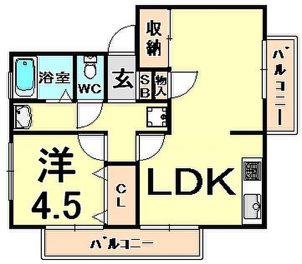 ドルフ武庫 ｜兵庫県尼崎市武庫之荘本町１丁目(賃貸アパート1LDK・1階・42.07㎡)の写真 その2