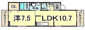 兵庫県西宮市浜甲子園１丁目（賃貸アパート1LDK・3階・42.70㎡） その2